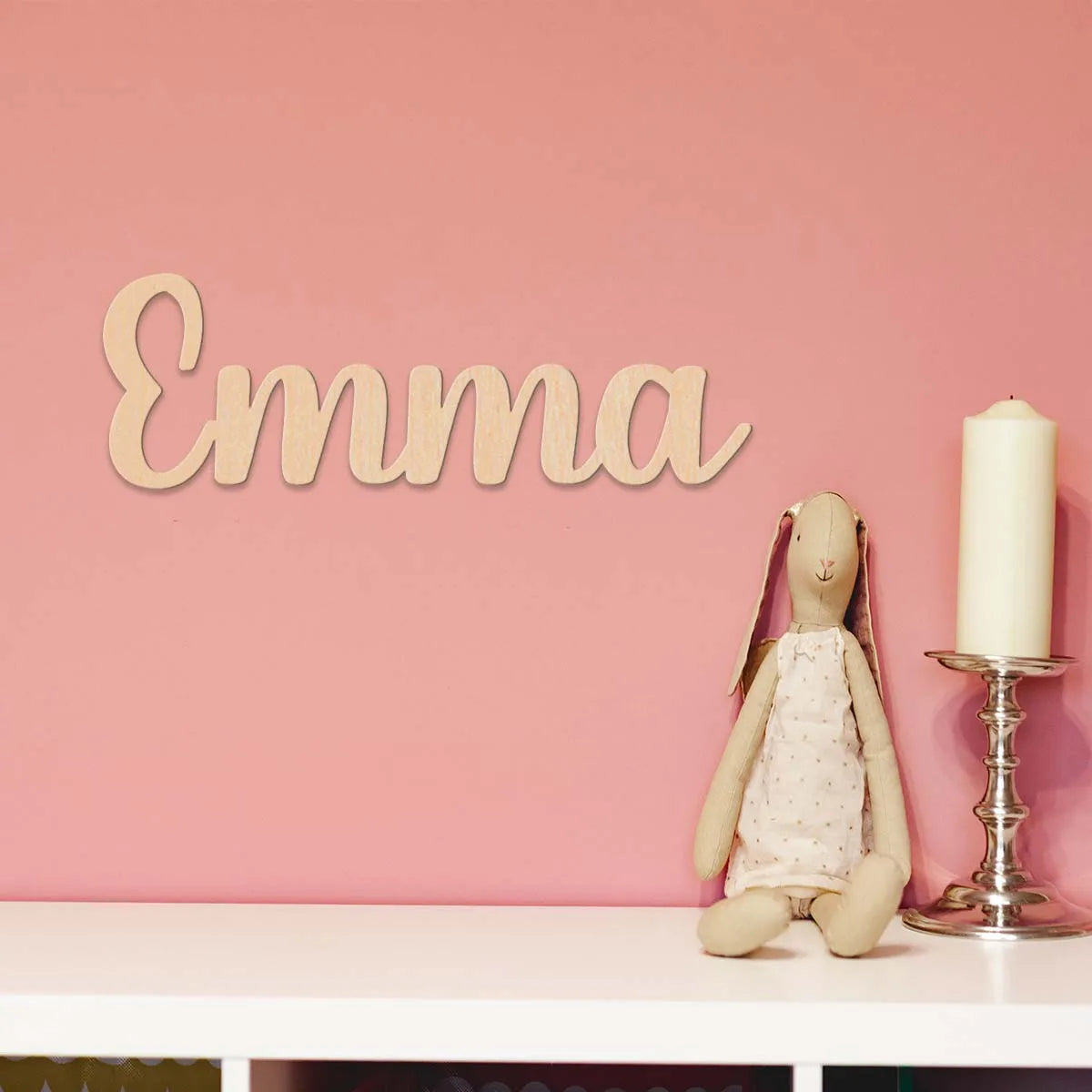 1pc Cartoon emma example Personalized Name Wooden Plaque Wood Material Wooden Sign Handcrafted with Elegant Cursive Lettering